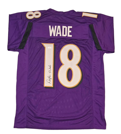Dayton Wade signed Baltimore Ravens football jersey, alternate product photo