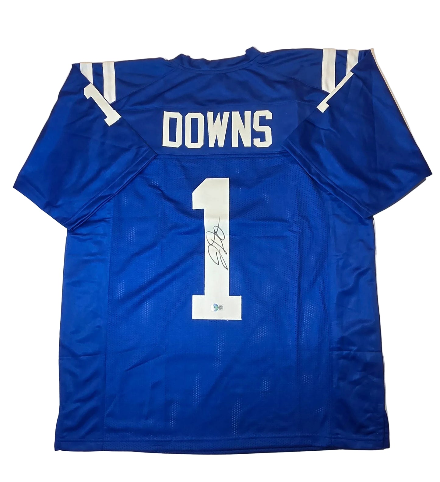 Josh Downs Indianapolis Colts Autographed Custom Football Jersey Hologram (XL)