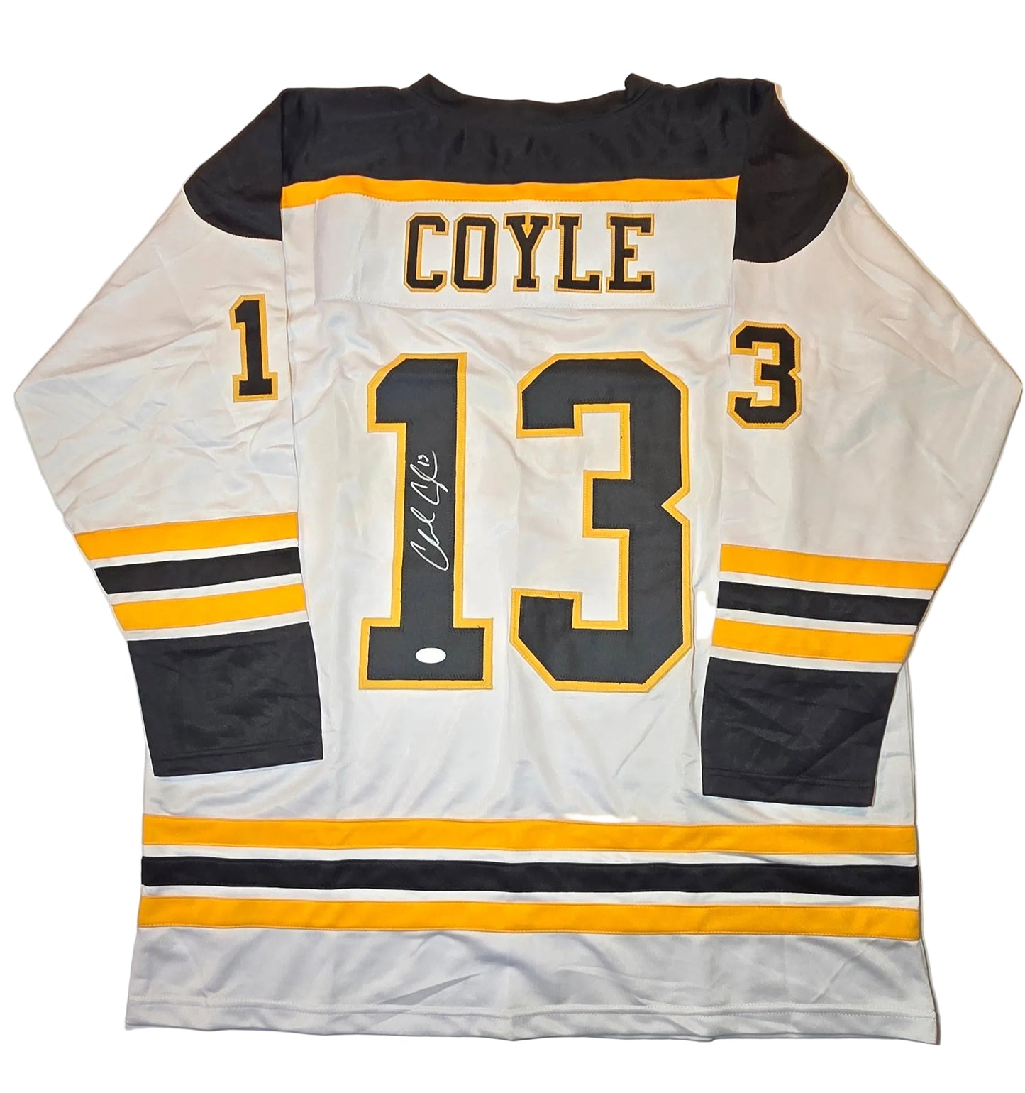 Charlie Coyle Boston Bruins Autographed Custom Hockey Jersey coa