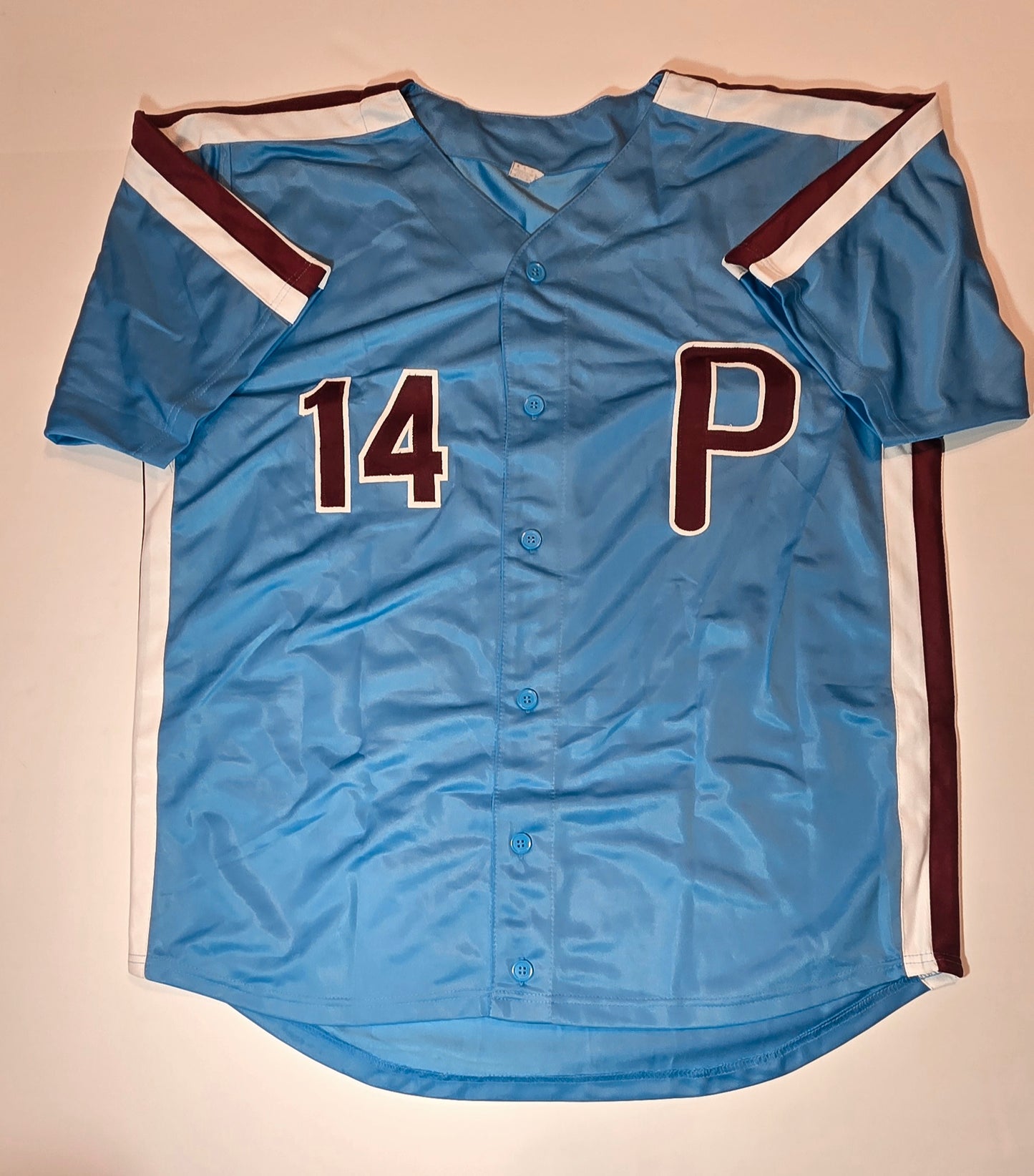 Pete Rose of the Philadelphia Phillies signed baseball jersey JSA COA