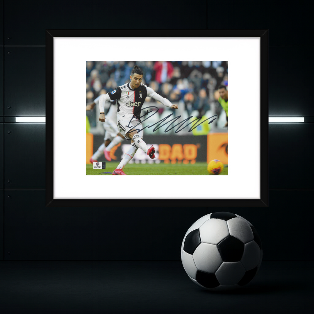 Cristiano Ronaldo Juventus FC Signed 8x10 Photo coa W/Frame