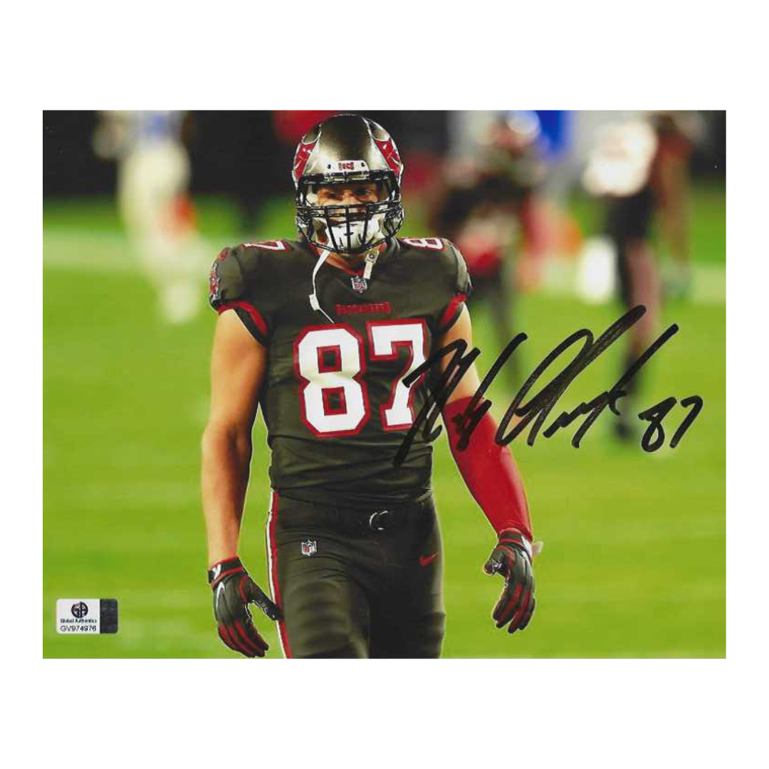 Rob Gronkowski Tampa Bay Buccaneers Autographed 8x10 Photo coa W/Frame