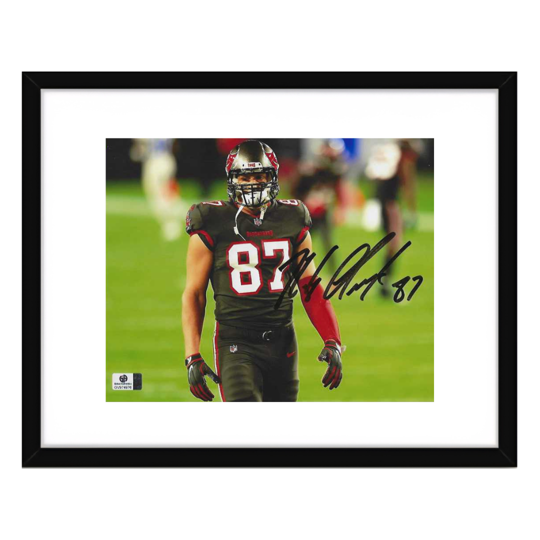 Rob Gronkowski Tampa Bay Buccaneers Autographed 8x10 Photo coa W/Frame