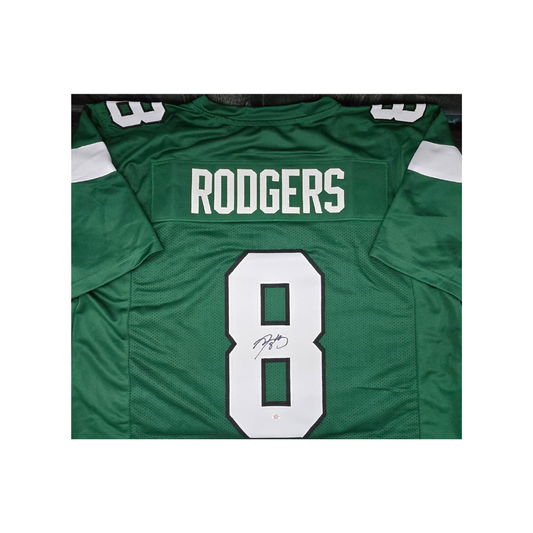Aaron Rodgers of the New York Jets signed football jersey COA