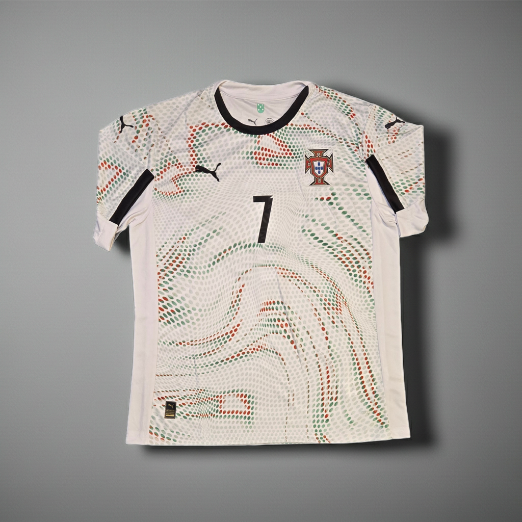 Cristiano Ronaldo Portugal Autographed 2025 Puma White Away Soccer Jersey coa