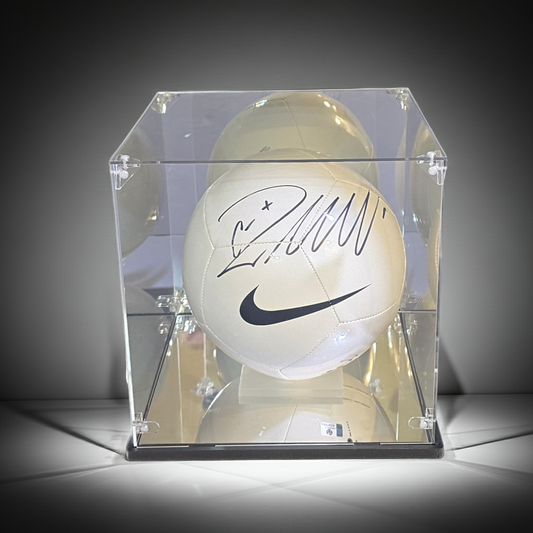 Cristiano Ronaldo Al-Nassr Autographed White Nike Soccer Ball coa W/Display Case
