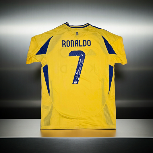 Cristiano Ronaldo Al Nassr Autographed 2024-25 Adidas Home Soccer Jersey coa