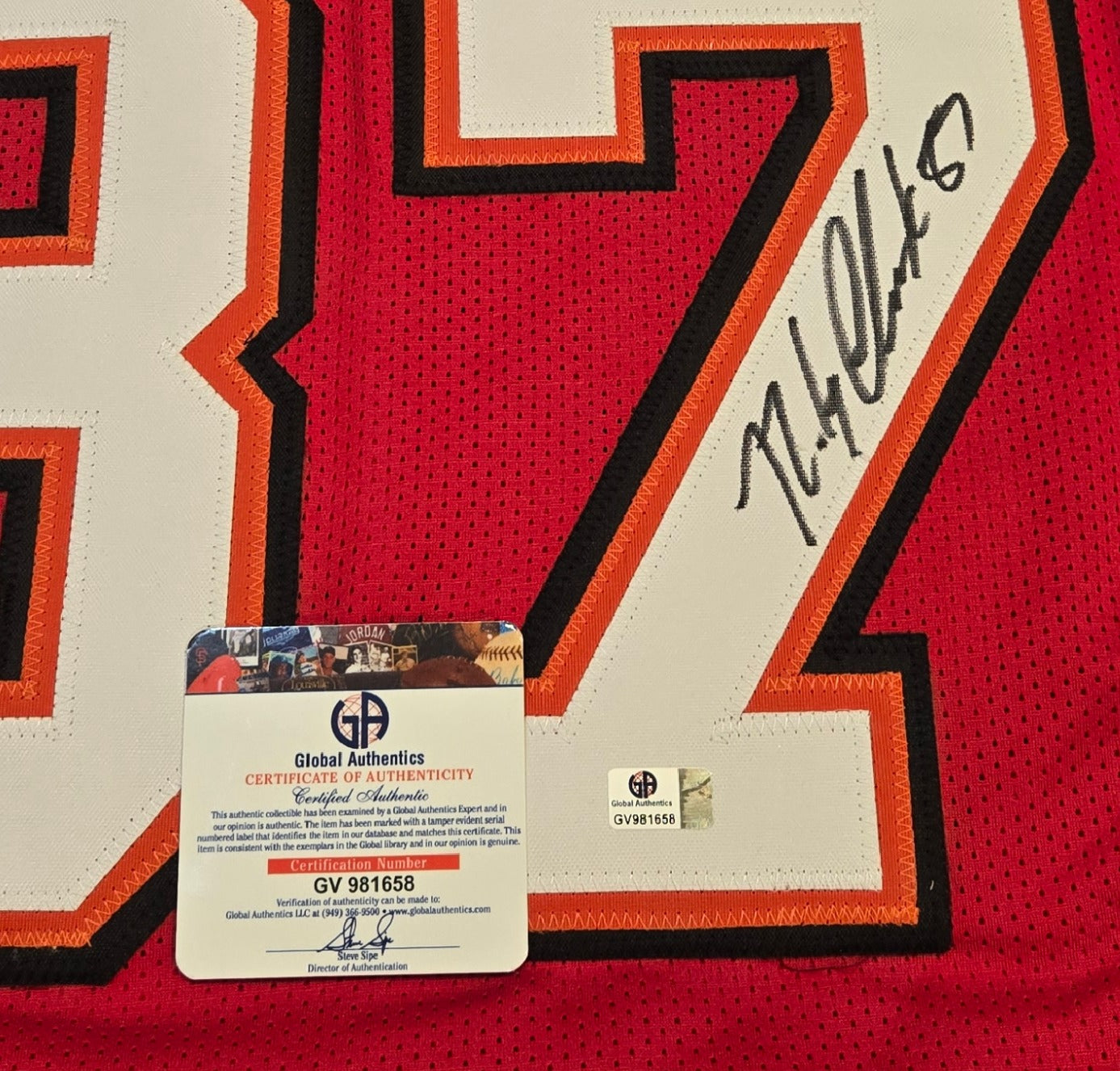 Rob Gronkowski Tampa Bay Buccaneers Signed Home Football Jersey coa