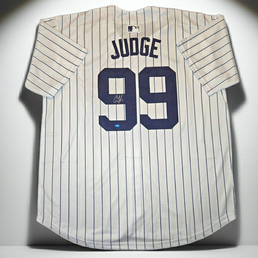 Aaron Judge of the NY Yankees autographed baseball jersey TAA COA