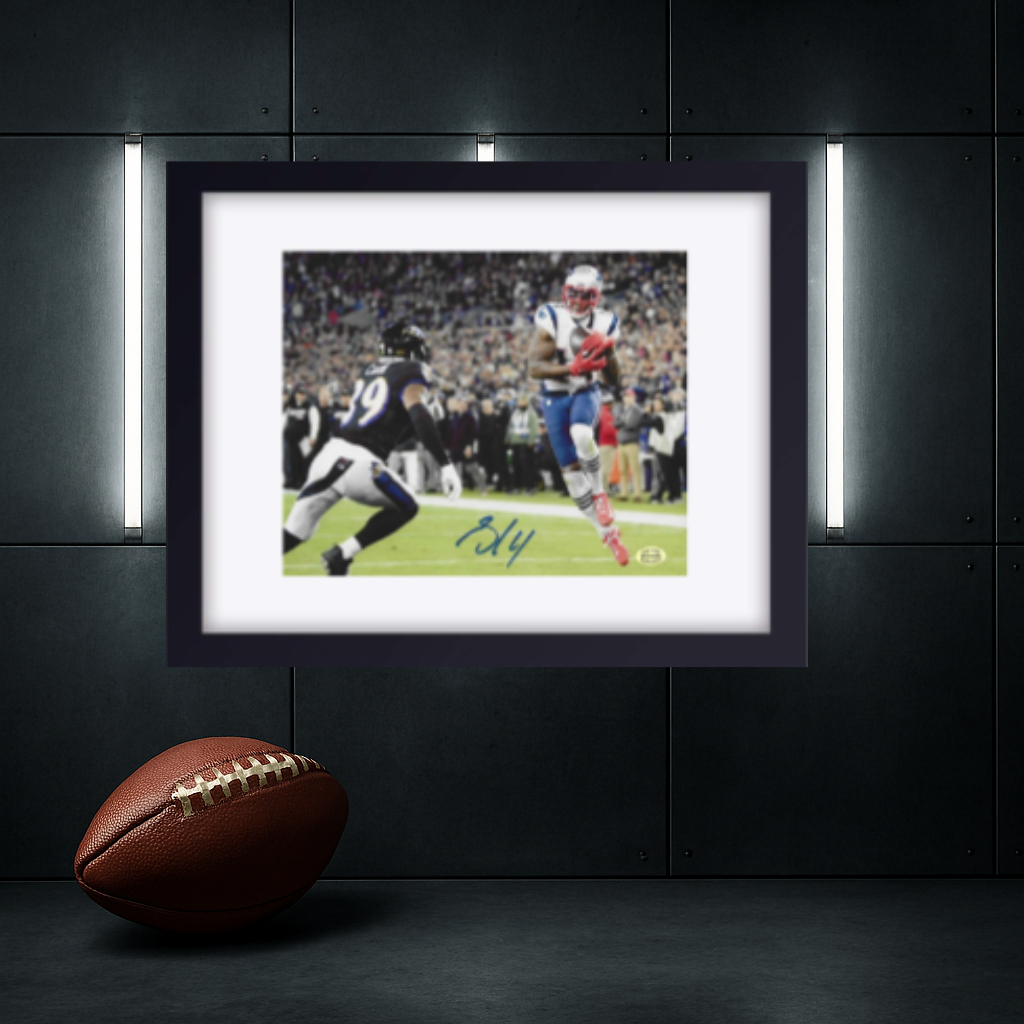 Mohammed Sanu Sr. New England Patriots Autographed 8x10 photo coa W/Frame