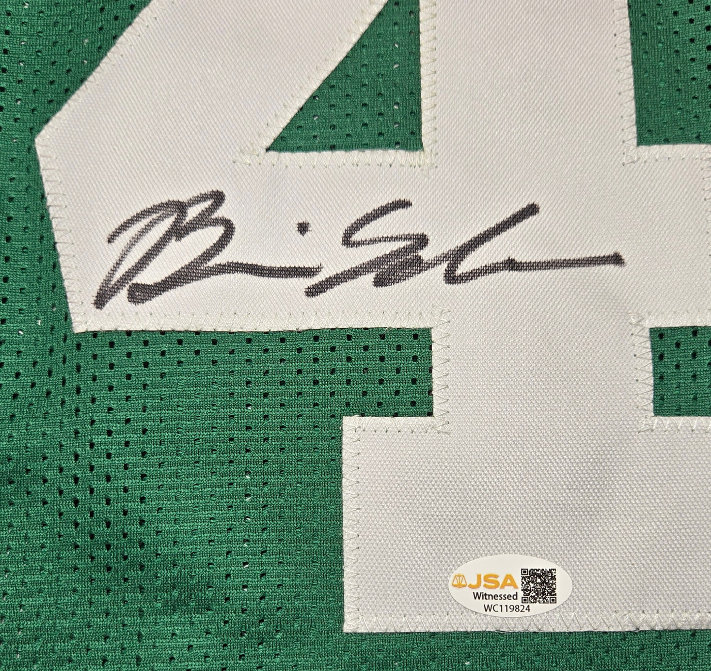 Brian Scalabrine Boston Celtics Autographed & Ins Custom Green Basketball Jersey
