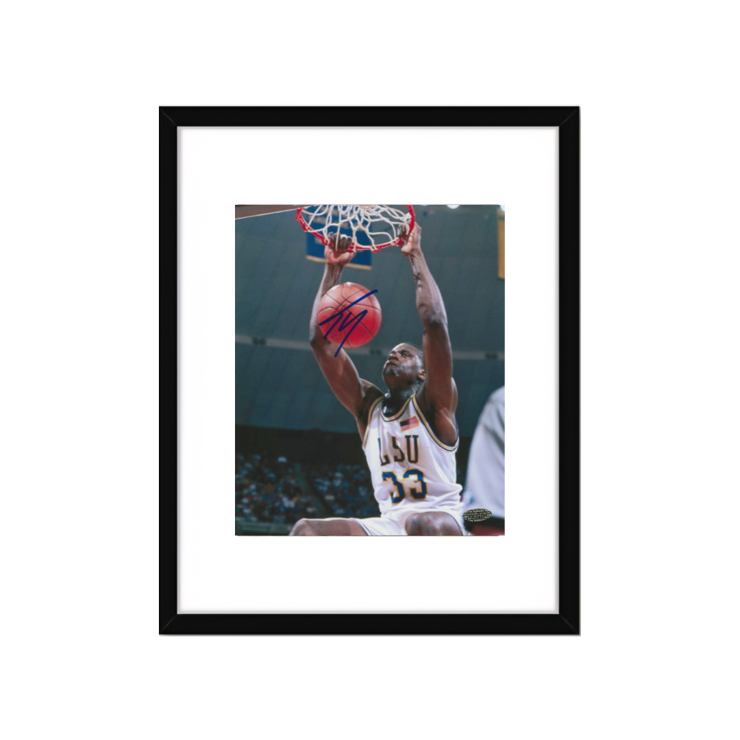 SHAQUILLE O'NEAL SIGNED 8X10 PHOTO LSU With COA W/Frame - Fan Freaks