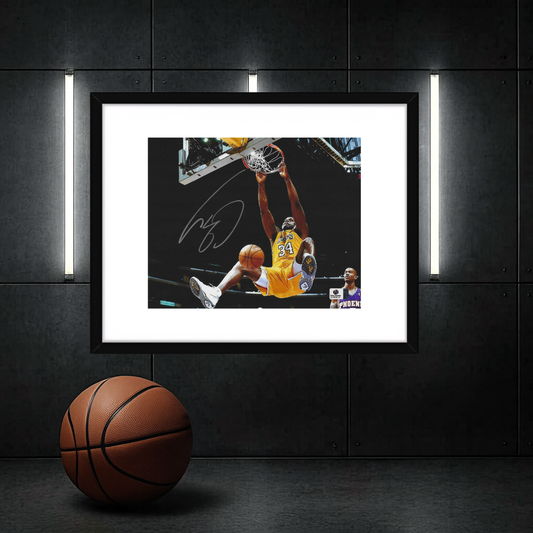 Shaquille O'Neal Los Angeles Lakers Autographed 8x10 Photo coa Framed