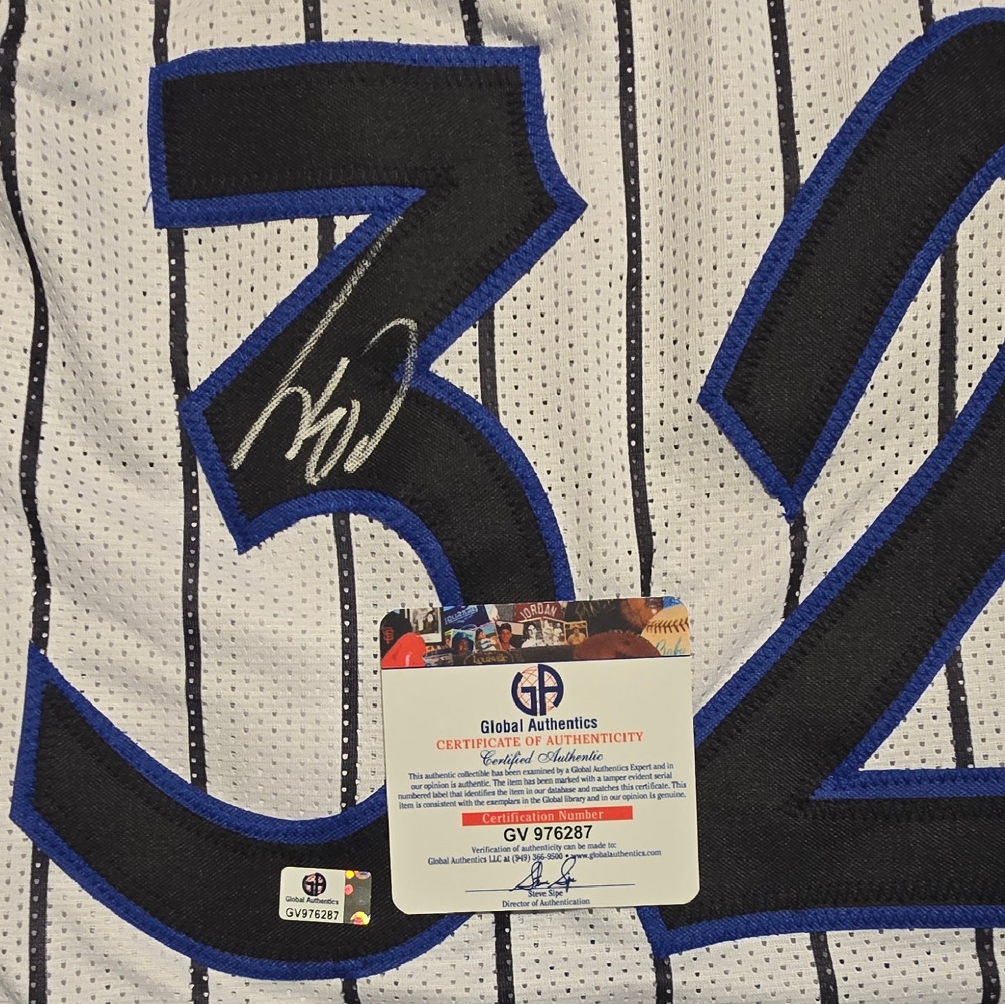Shaquille O'Neal Orlando Magic Autographed Custom Basketball Jersey coa