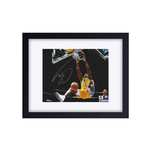 Shaquille O'Neal Los Angeles Lakers Autographed 8x10 Photo coa Framed - Fan Freaks