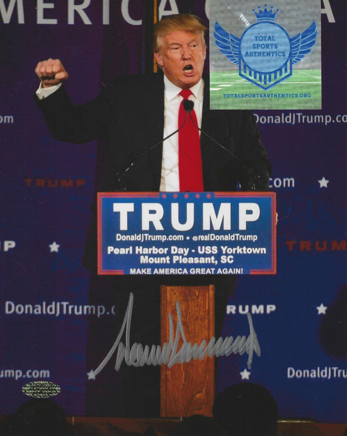 Donald Trump Signed 8x10 Photo COA