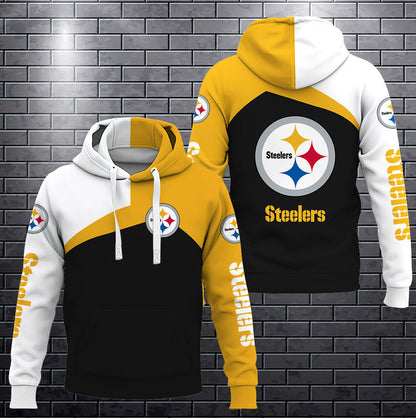 Pittsburgh Steelers men's NFL Sideline Athletic Stack performance pullover hoodie