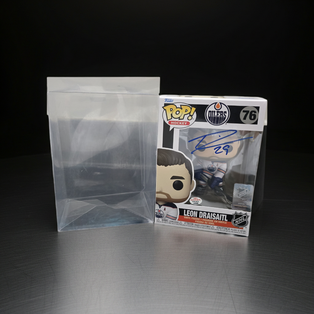Leon Draisaitl of the Edmonton Oilers signed Funko Pop COA
