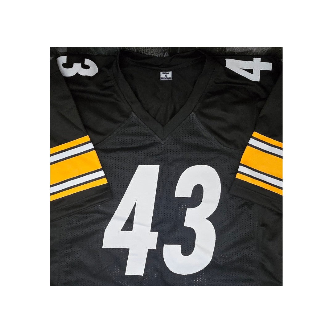 Troy Polamalu Pittsburgh Steelers Autographed Custom Football Jersey coa