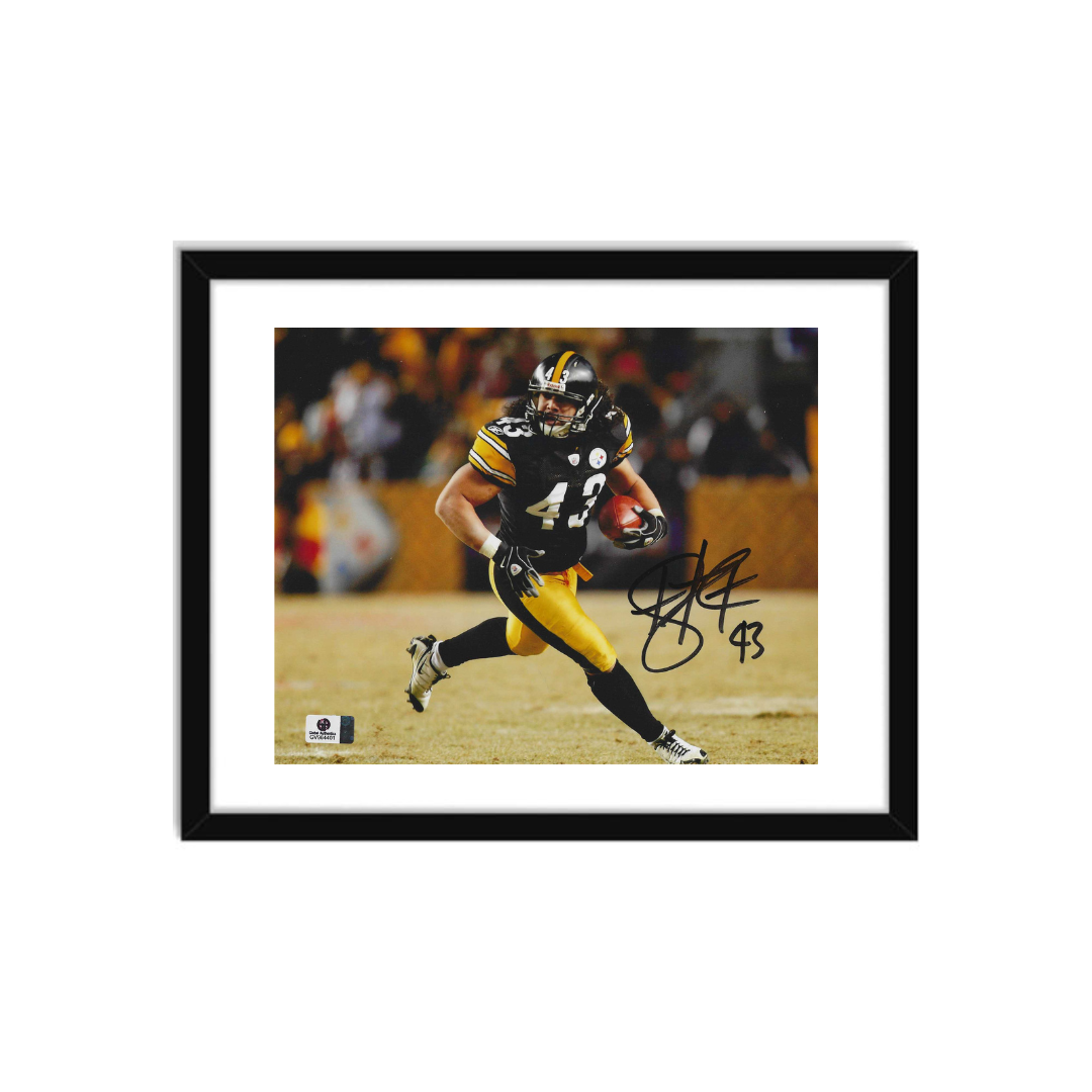 Troy Polamalu Pittsburgh Steelers Autographed 8x10 Photo coa w/frame - Fan Freaks