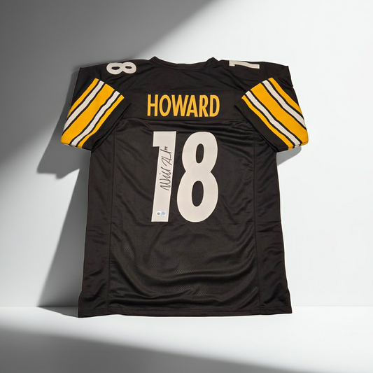 Will Howard of the Pittsburgh Steelers autographed football jersey SWAU Hologram Sticker (XL)