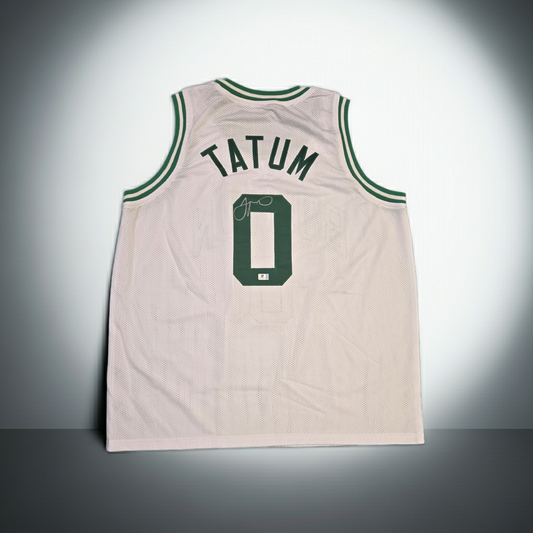 Jayson Tatum Boston Celtics Autographed Basketball Jersey coa (XL)