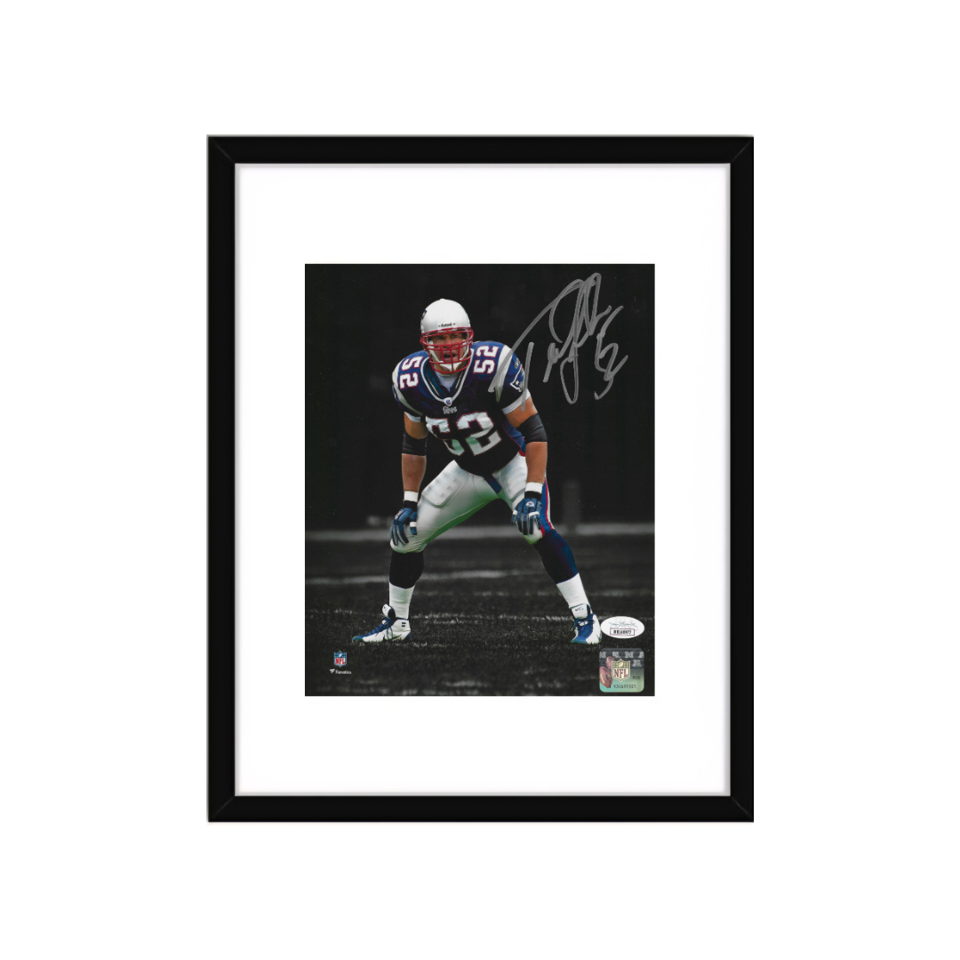 Ted Johnson New England Patriots Autographed 8x10 Photo coa W/Frame - Fan Freaks