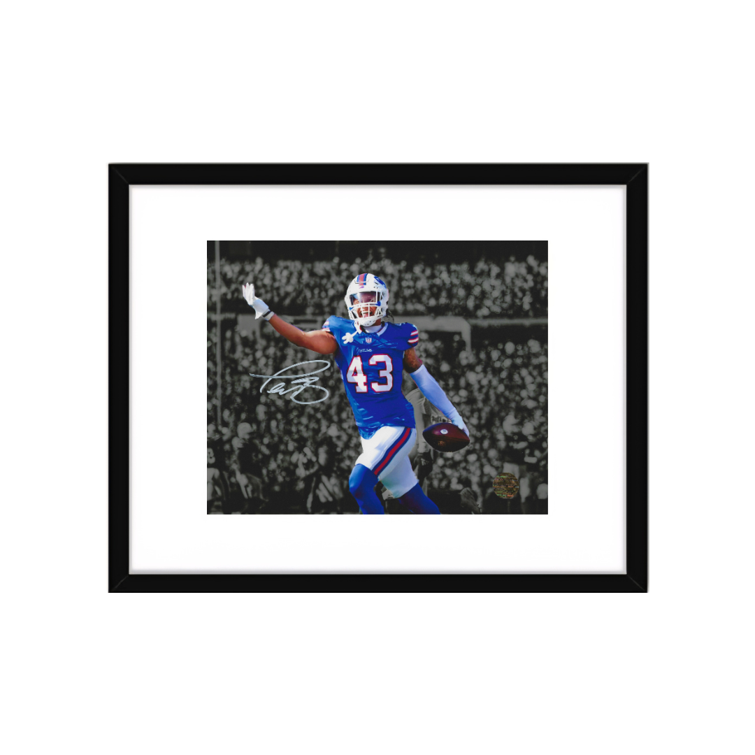 TERREL BERNARD SIGNED 8X10 PHOTO BUFFALO BILLS WITH COA W/Frame - Fan Freaks