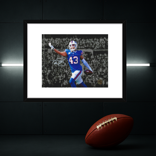 TERREL BERNARD SIGNED 8X10 PHOTO BUFFALO BILLS WITH COA W/Frame