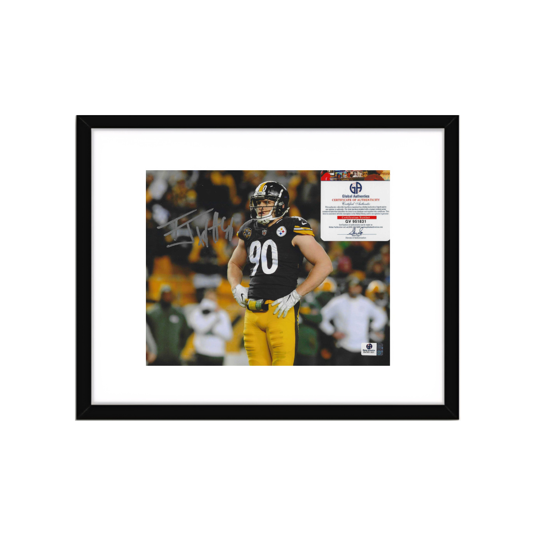 T.J. Watt Pittsburgh Steelers Autographed 8x10 Photo coa W/Frame - Fan Freaks