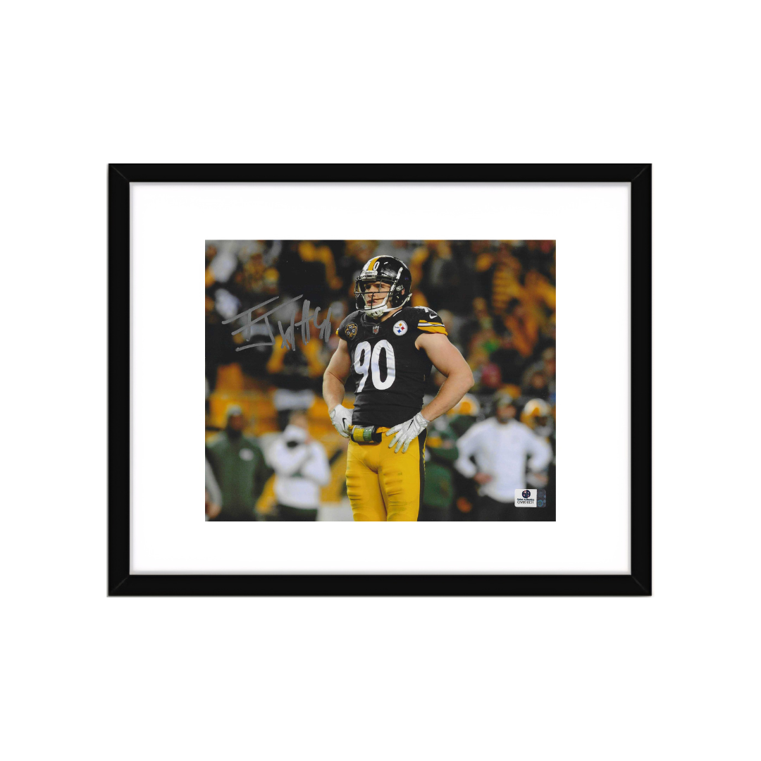 T.J. Watt Pittsburgh Steelers Autographed 8x10 Photo coa W/Frame - Fan Freaks