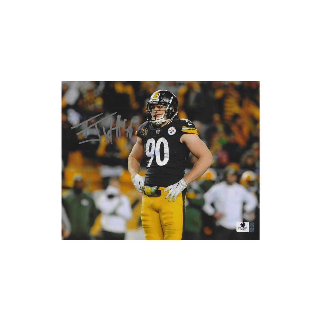 T.J. Watt Pittsburgh Steelers Autographed 8x10 Photo coa W/Frame - Fan Freaks