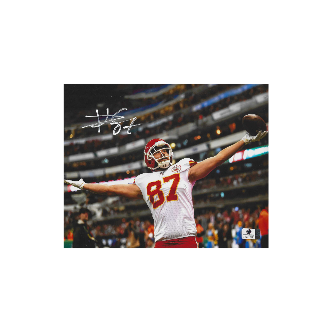 Travis Kelce Chiefs Autographed 8x10 Photo coa W/Frame - Fan Freaks
