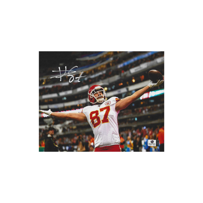 Travis Kelce signed Chiefs 8x10 football photo, additional listing view