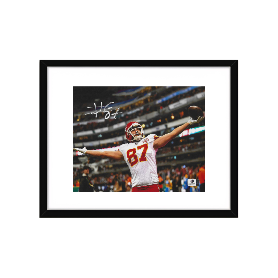 Travis Kelce Chiefs Autographed 8x10 Photo coa W/Frame - Fan Freaks