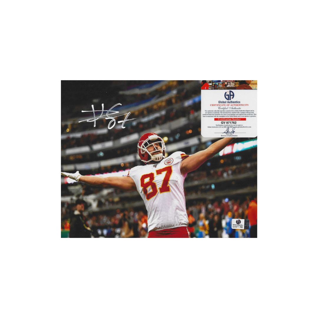 Travis Kelce Chiefs Autographed 8x10 Photo coa W/Frame - Fan Freaks