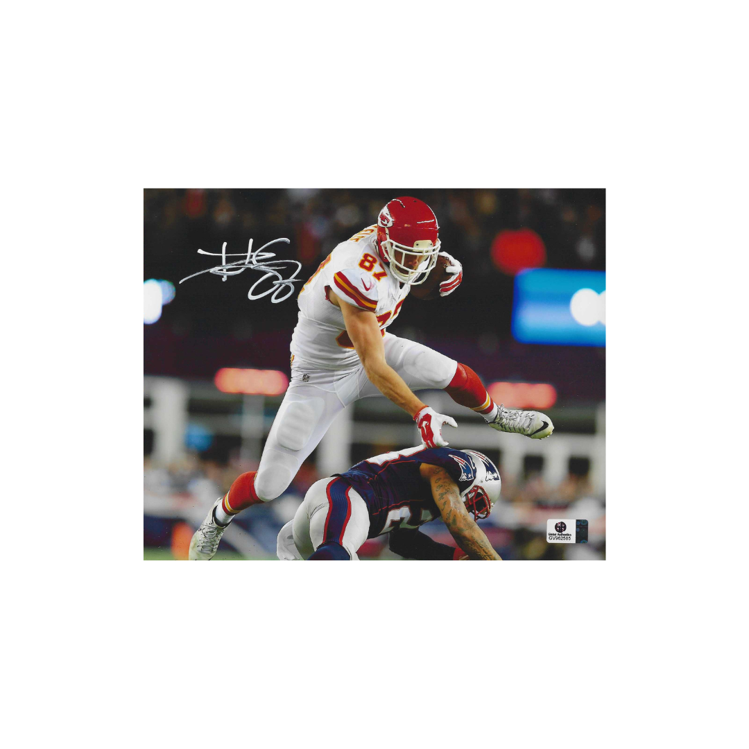 Travis Kelce Kansas City Chiefs Autographed 8x10 Photo coa With Frame