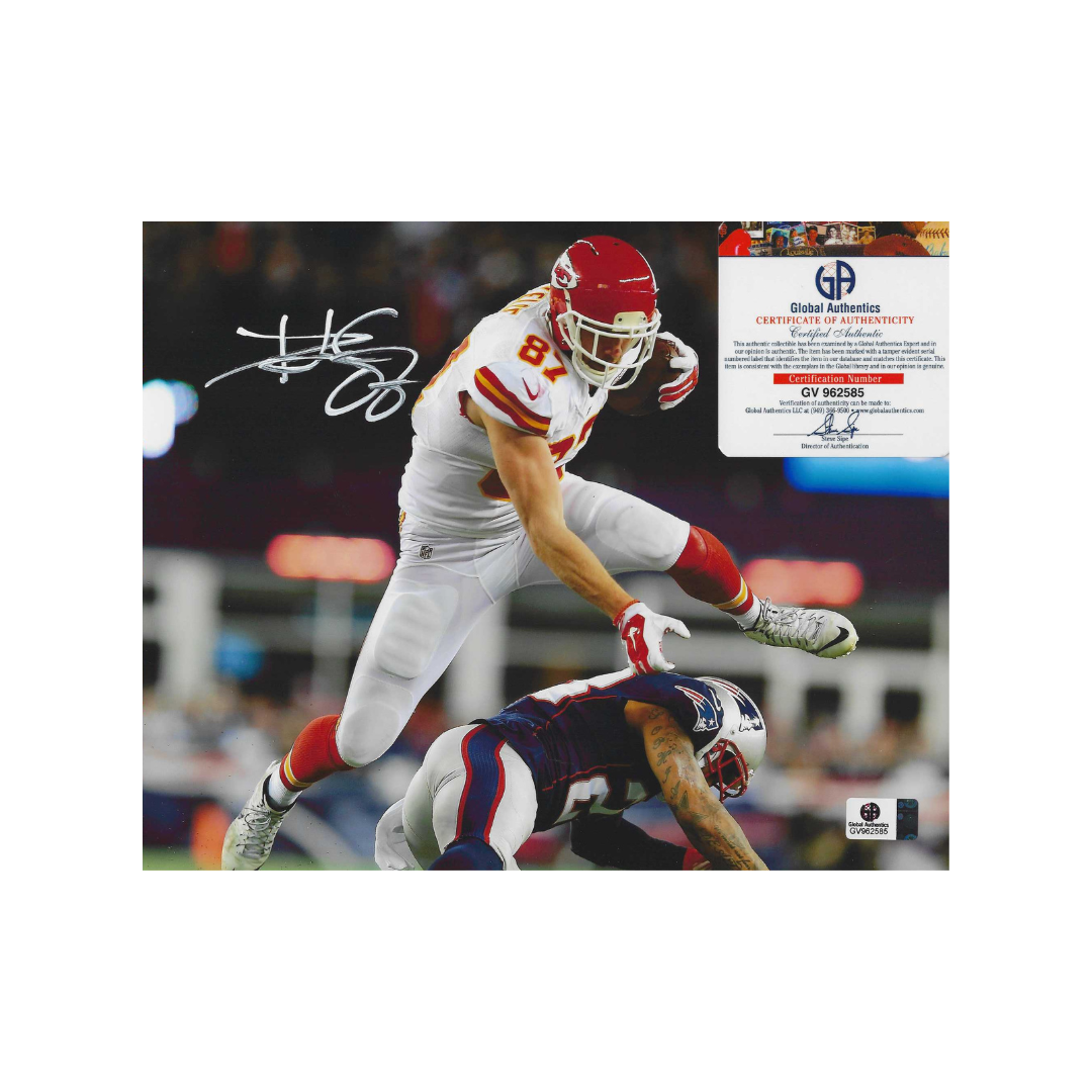 Travis Kelce Kansas City Chiefs Autographed 8x10 Photo coa With Frame