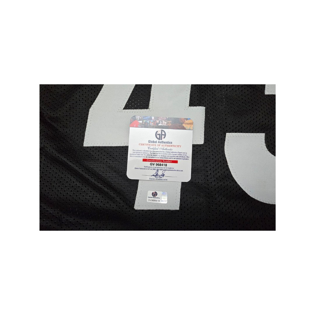 Troy Polamalu Pittsburgh Steelers Autographed Custom Football Jersey coa