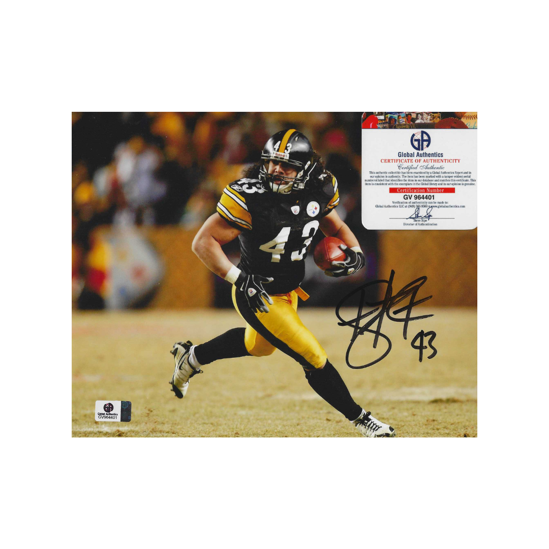 Troy Polamalu Pittsburgh Steelers Autographed 8x10 Photo coa w/frame - Fan Freaks
