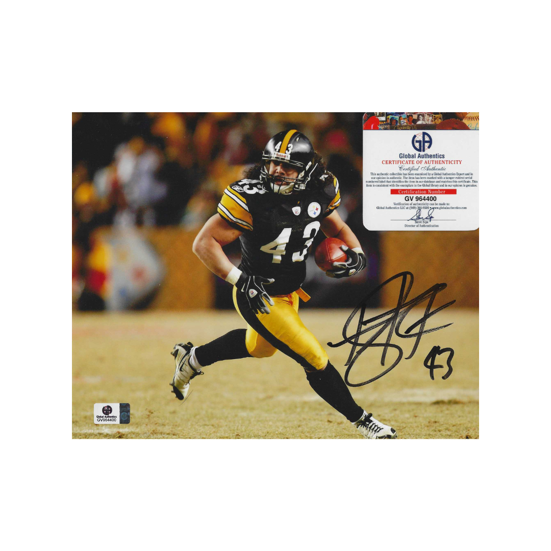 Troy Polamalu Steelers Autographed 8x10 Photo coa w/frame - Fan Freaks