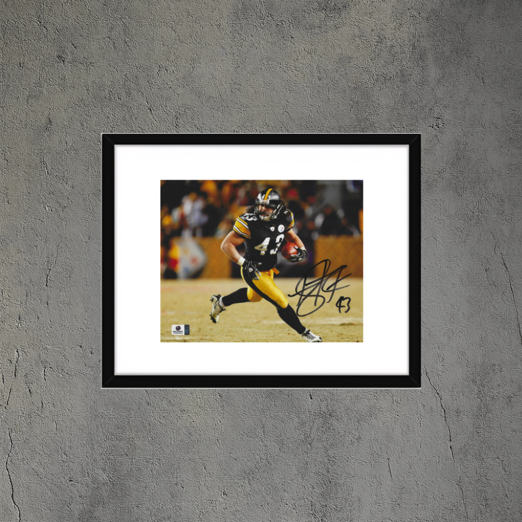 Troy Polamalu Steelers Autographed 8x10 Photo coa w/frame