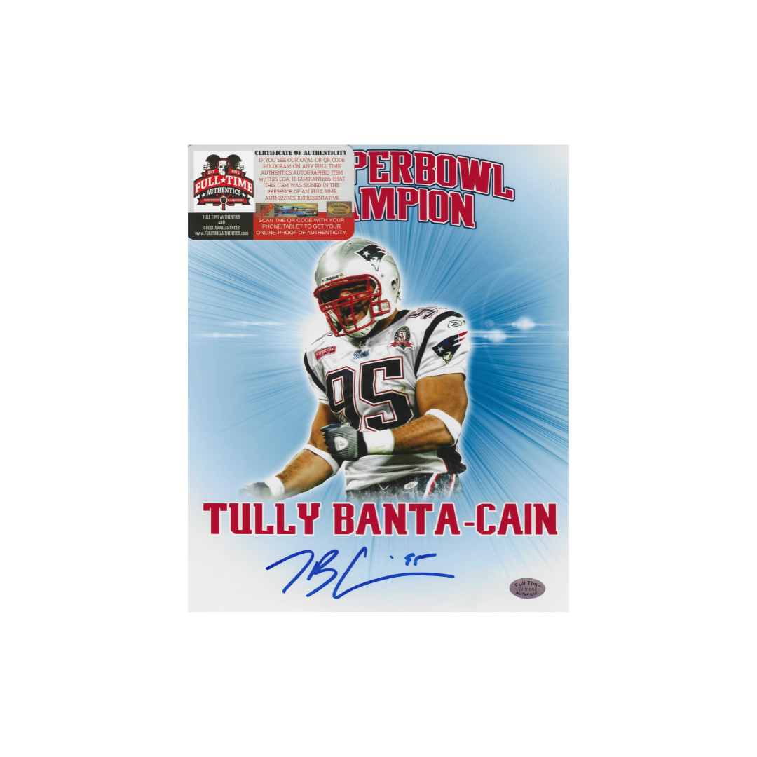 Tully Banta-Cain New England Patriots Autographed 8x10 Photo With COA - Fan Freaks