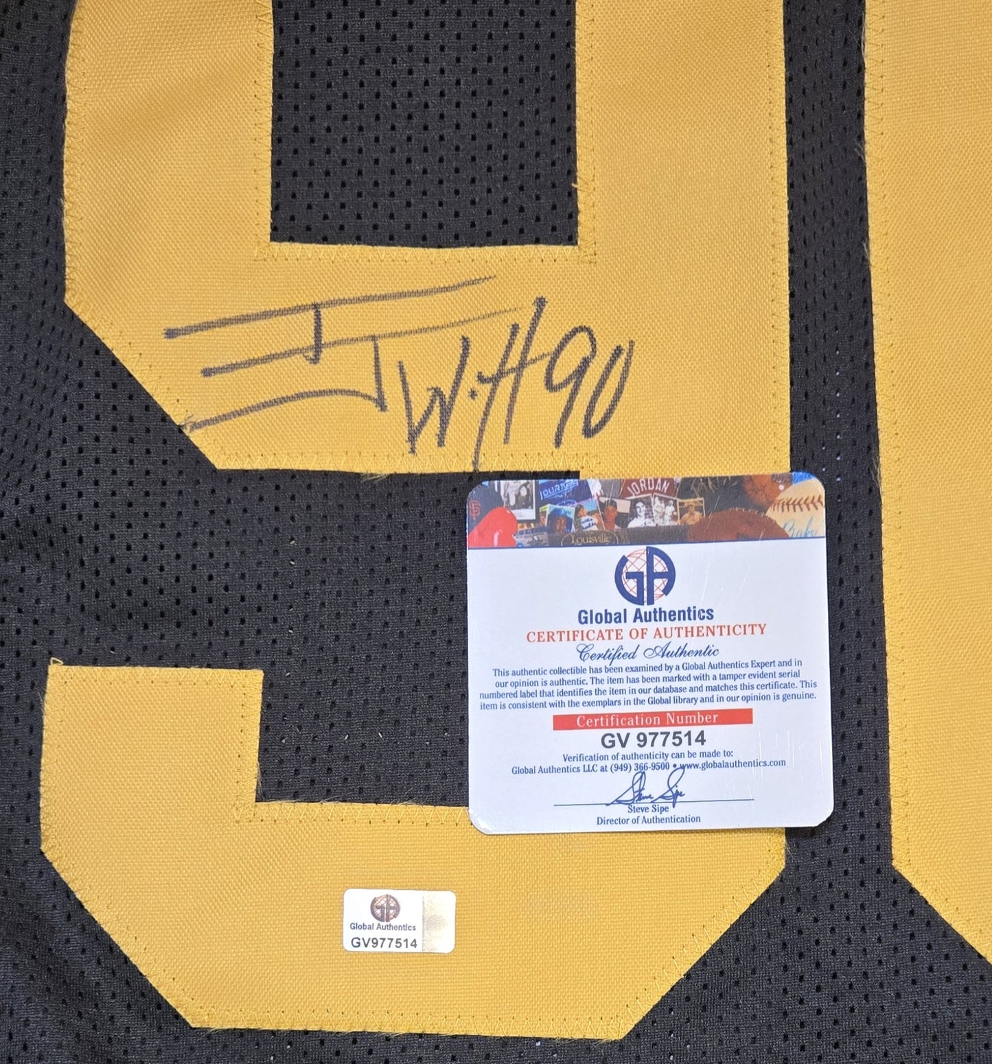 T.J. Watt Pittsburgh Steelers Autographed Football Jersey coa