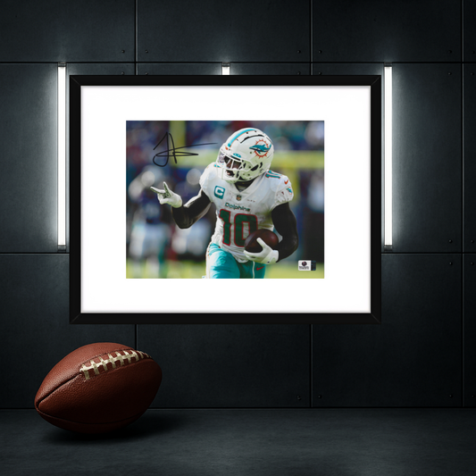 Tyreek Hill Miami Dolphins Autographed 8x10 Photo With COA W/Frame
