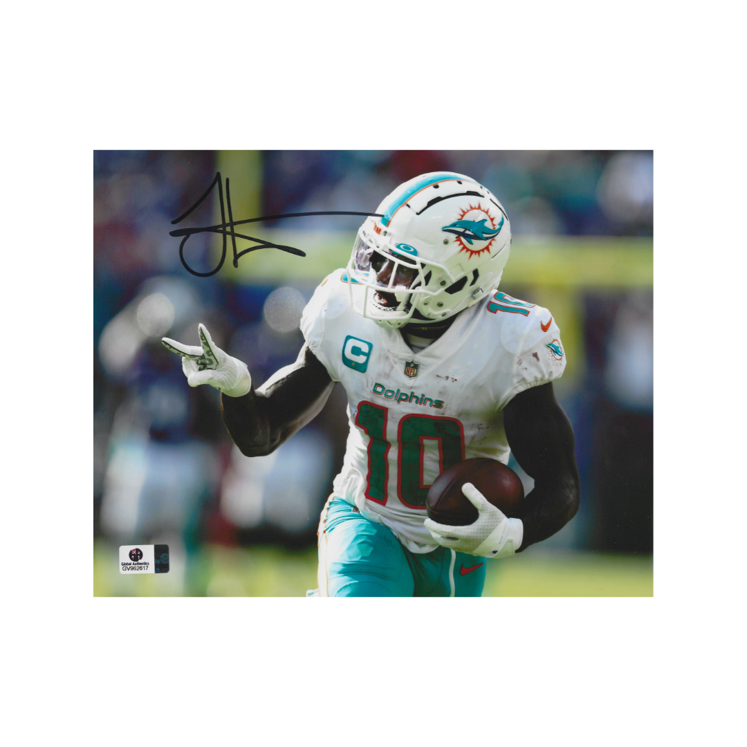 Tyreek Hill Miami Dolphins Autographed 8x10 Photo With COA - Fan Freaks