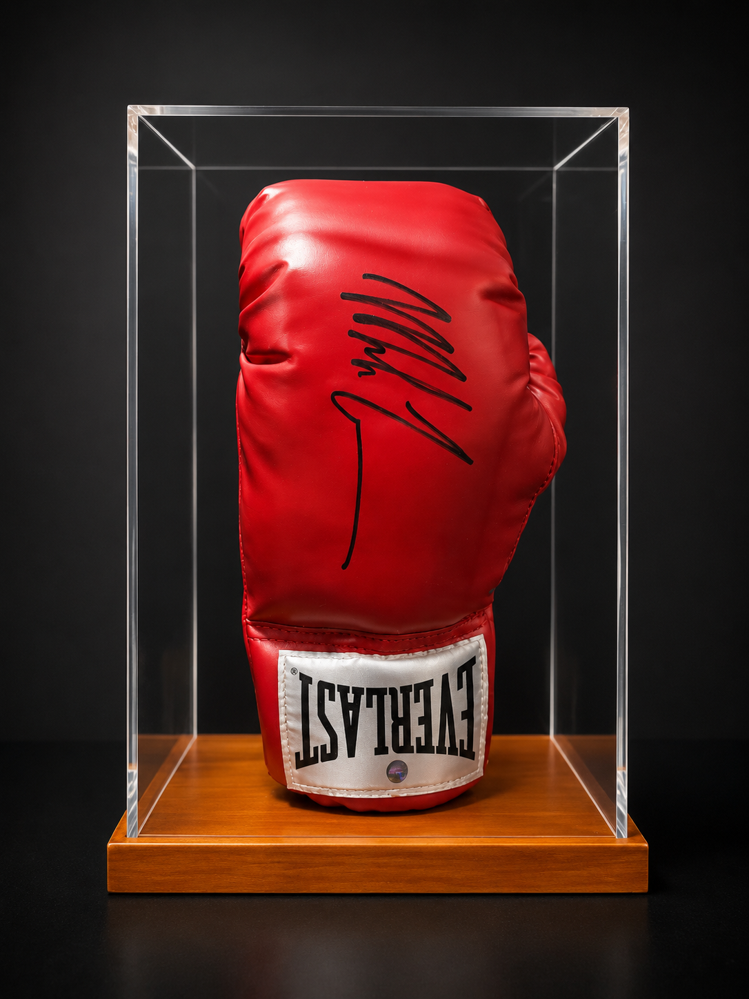 Mike Tyson autographed boxing glove Steiner Holo Sticker W/Case