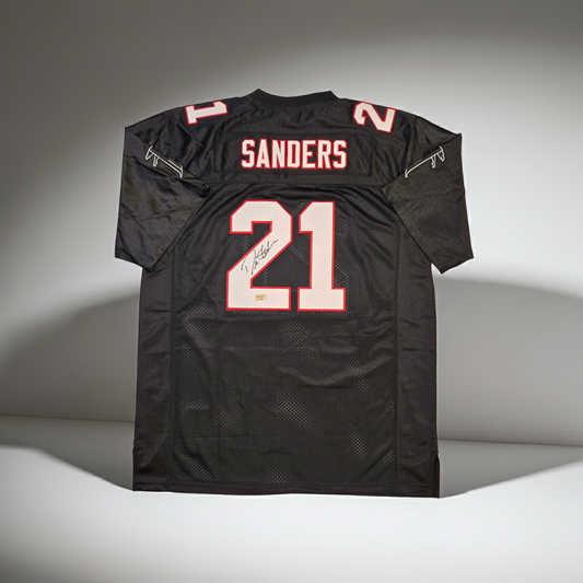 Deion Sanders Signed Jersey #21 Atlanta Falcons w/COA (2XL)