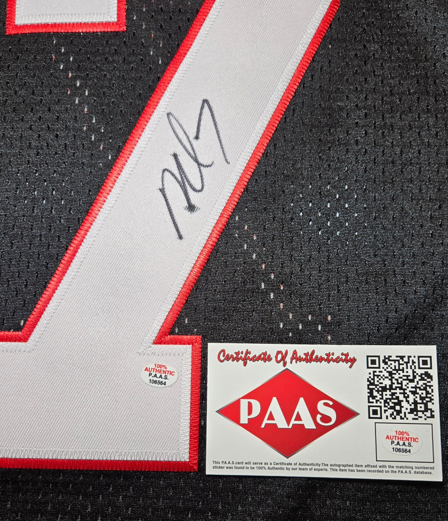 Michael Vick Atlanta Falcons autographed football jersey PAAS COA (XL)