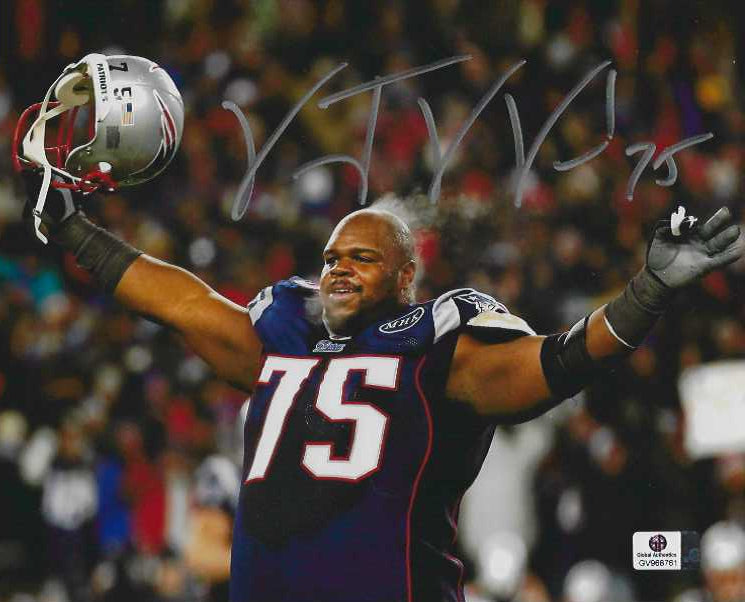 Vince Wilfork New England Patriots Autographed 8x10 Photo coa W/Frame